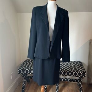 Alex Garfield Garfield and Marks black skirt suit.